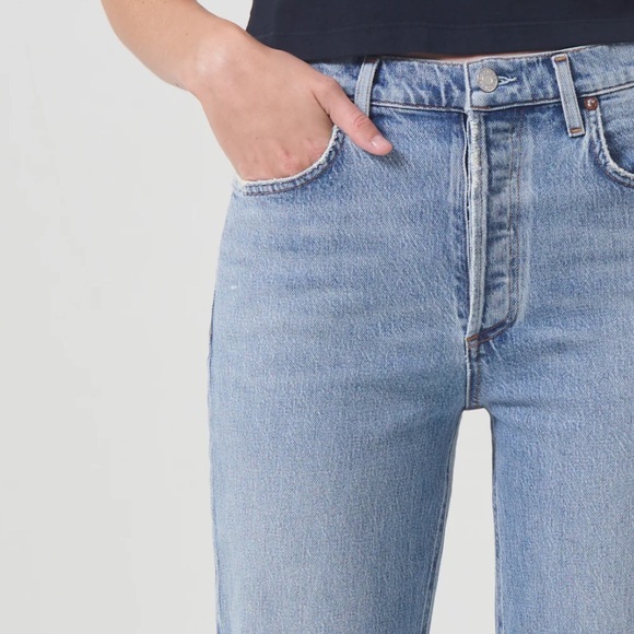 Agolde Riley High Rise Straight Crop - Picture 5 of 5